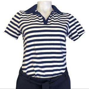 Michael Kors Breton stripes polo cotton sz Small